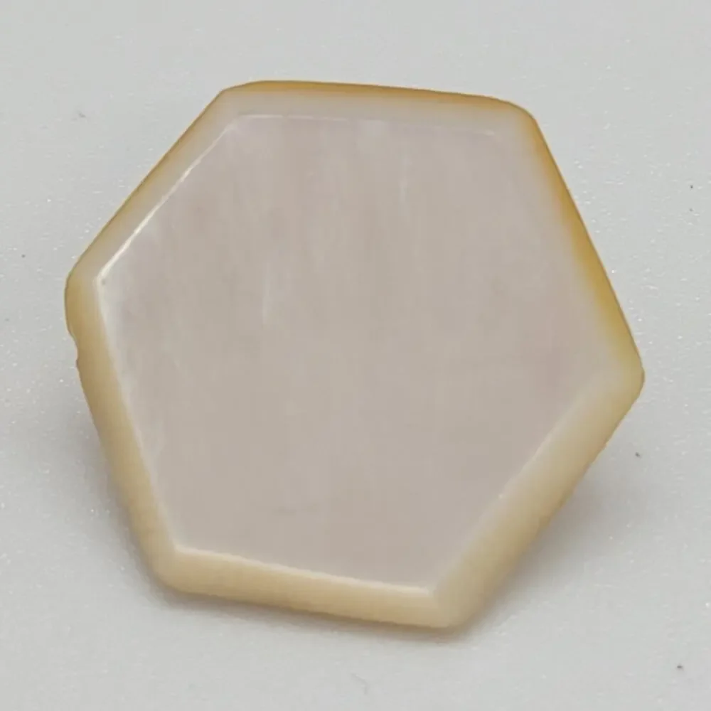 Vintage Mother Of Pearl Hexagon Brooch Shell Button Craft Lot Coastal Jewelry